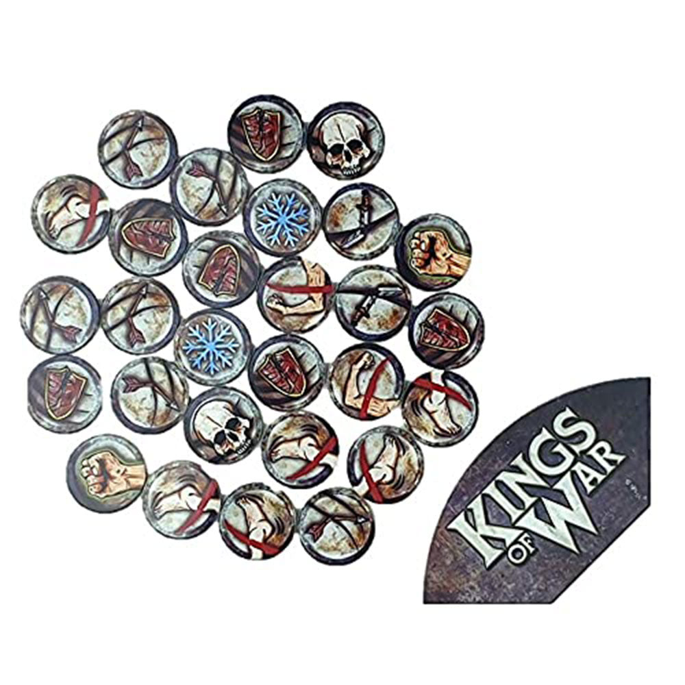 Kings of War Game Token Set And Arc Template