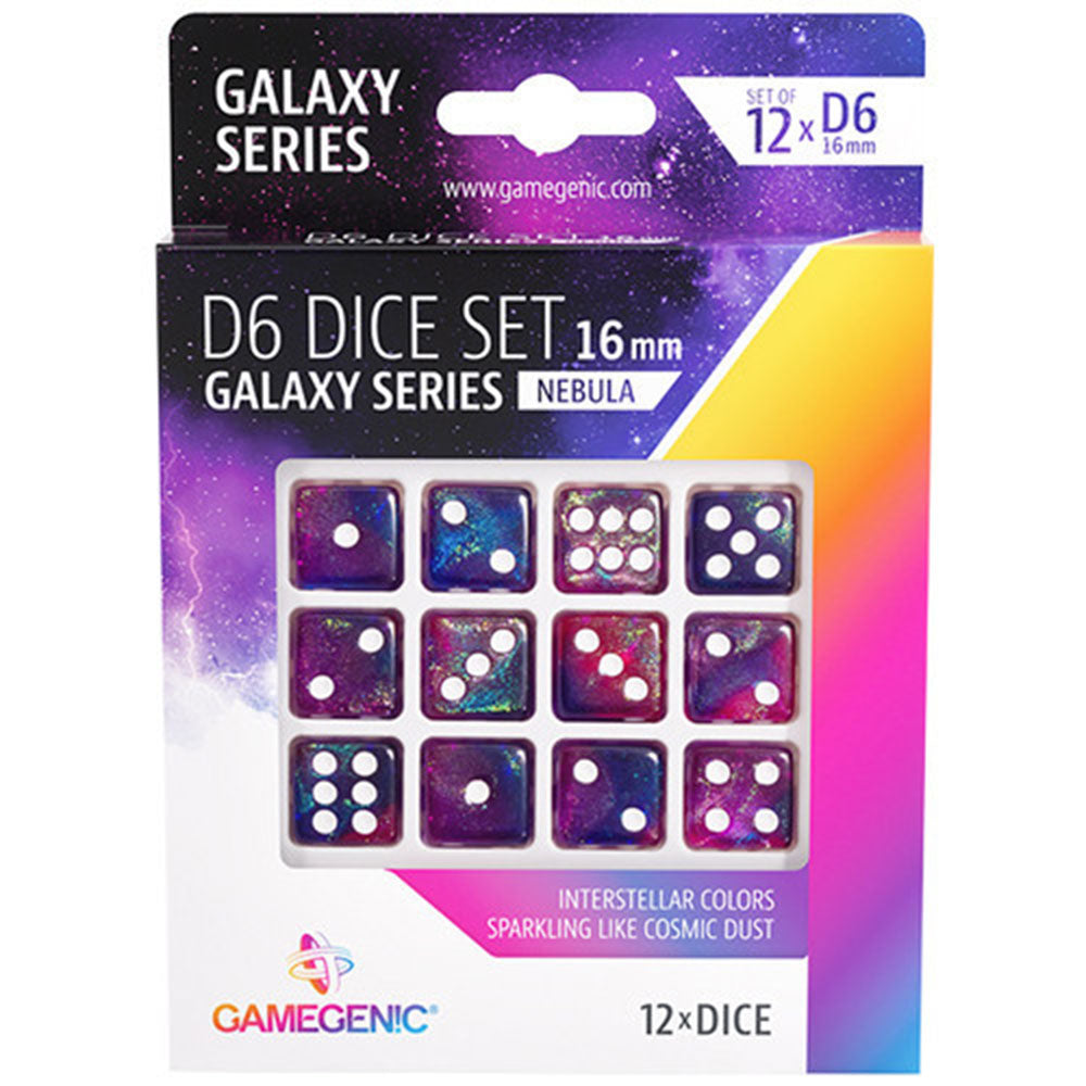 GameGenic Galaxy Series D6 Dice Set 16 mm (12pcs)