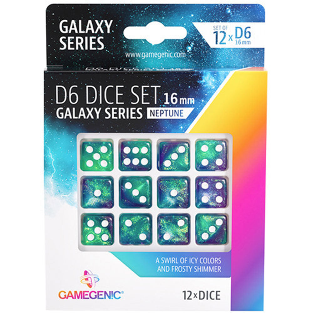 GameGenic Galaxy Series D6 DICE Conjunto de 16 mm (12pcs)