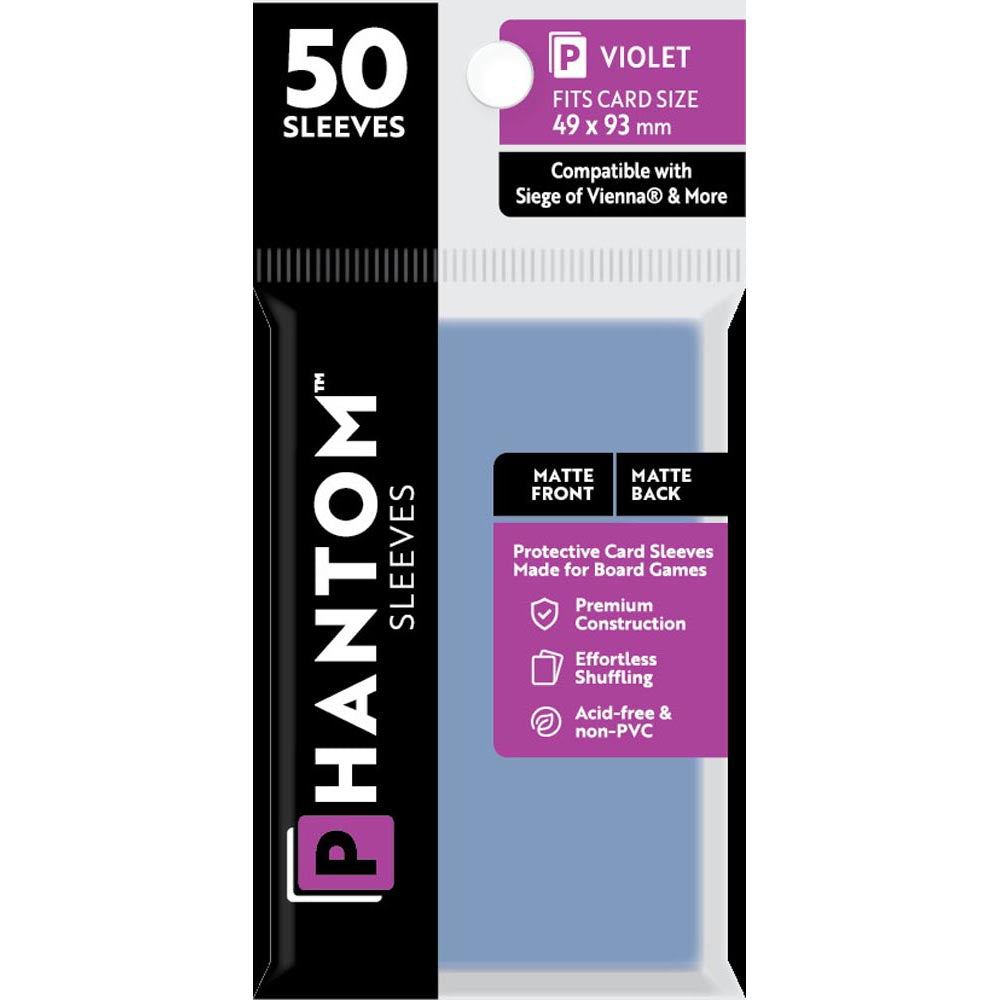 Violet Phantom Rleeves 50pcs (49x93 mm)