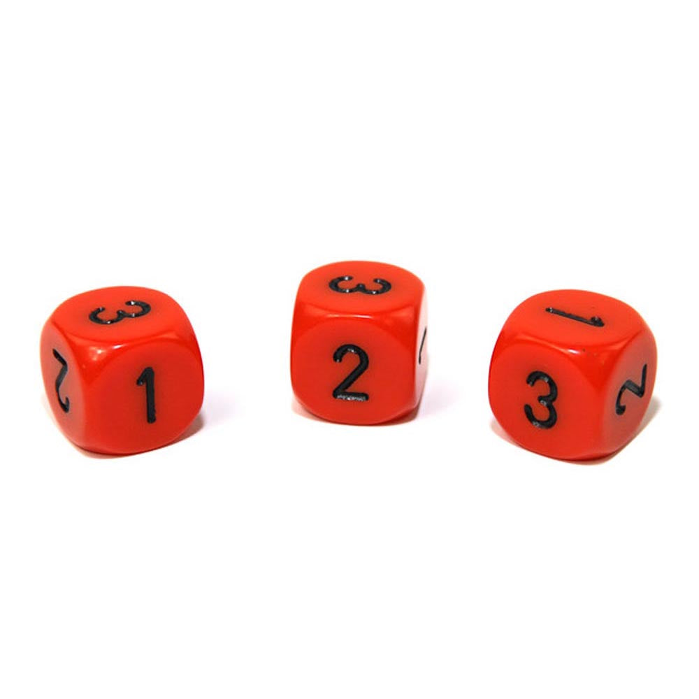 CHESSEX D3 Opque Dice 16 mm (D6 con 1-3 dos veces)