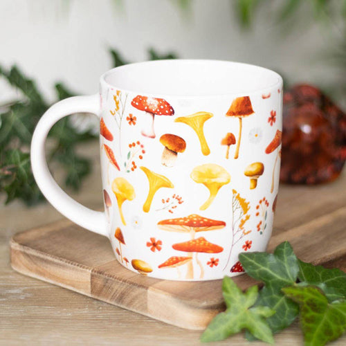 All Over Toadstool Mushroom Print Ceramic Mug