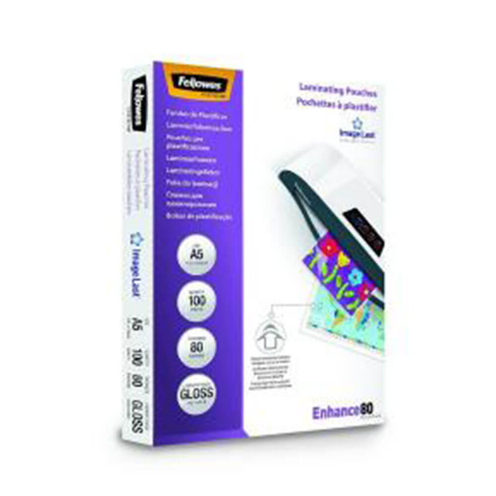 Fellowes laminating torebki 80 mikronów 100pk