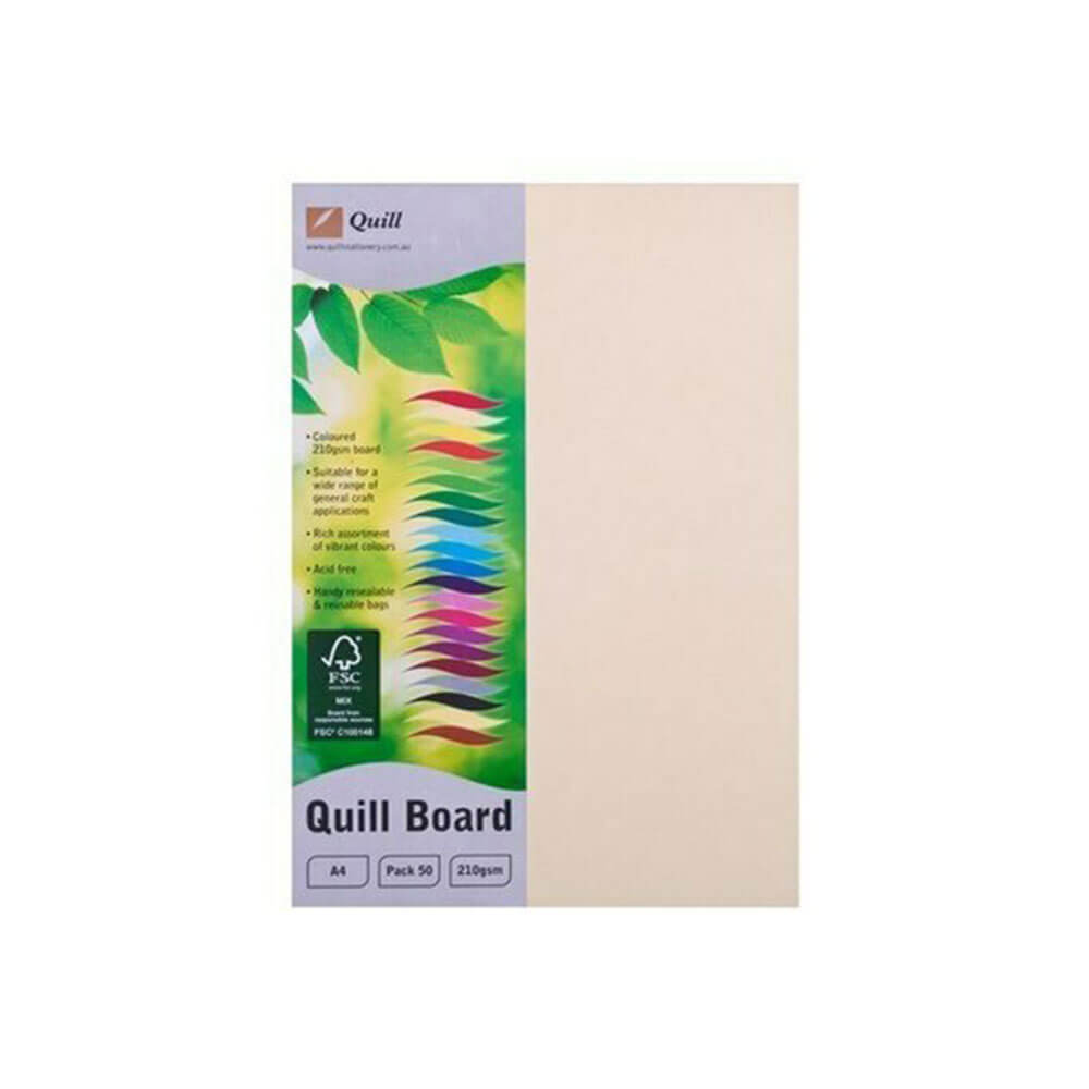 Quill Cardboard A4 (50pk)