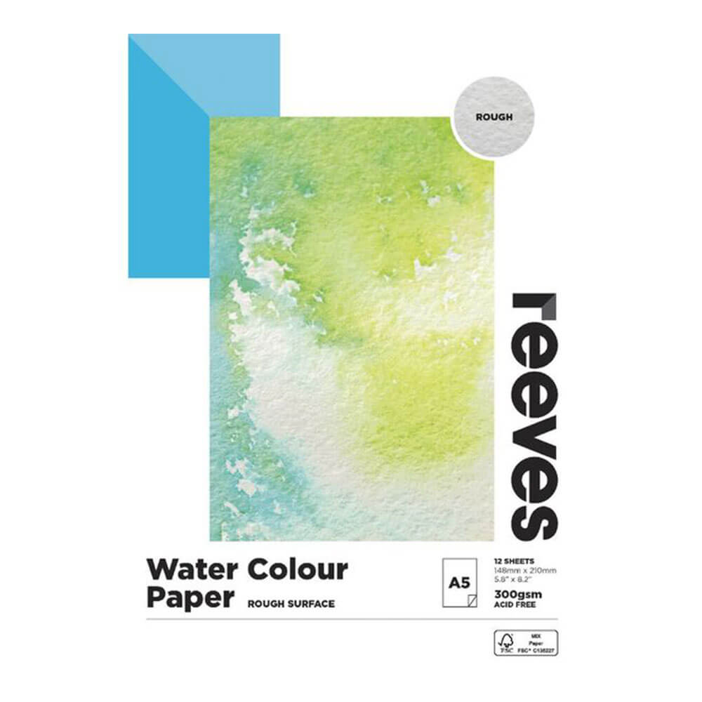 Reeves WaterColor Rough Paper 300GSM (12 fogli)