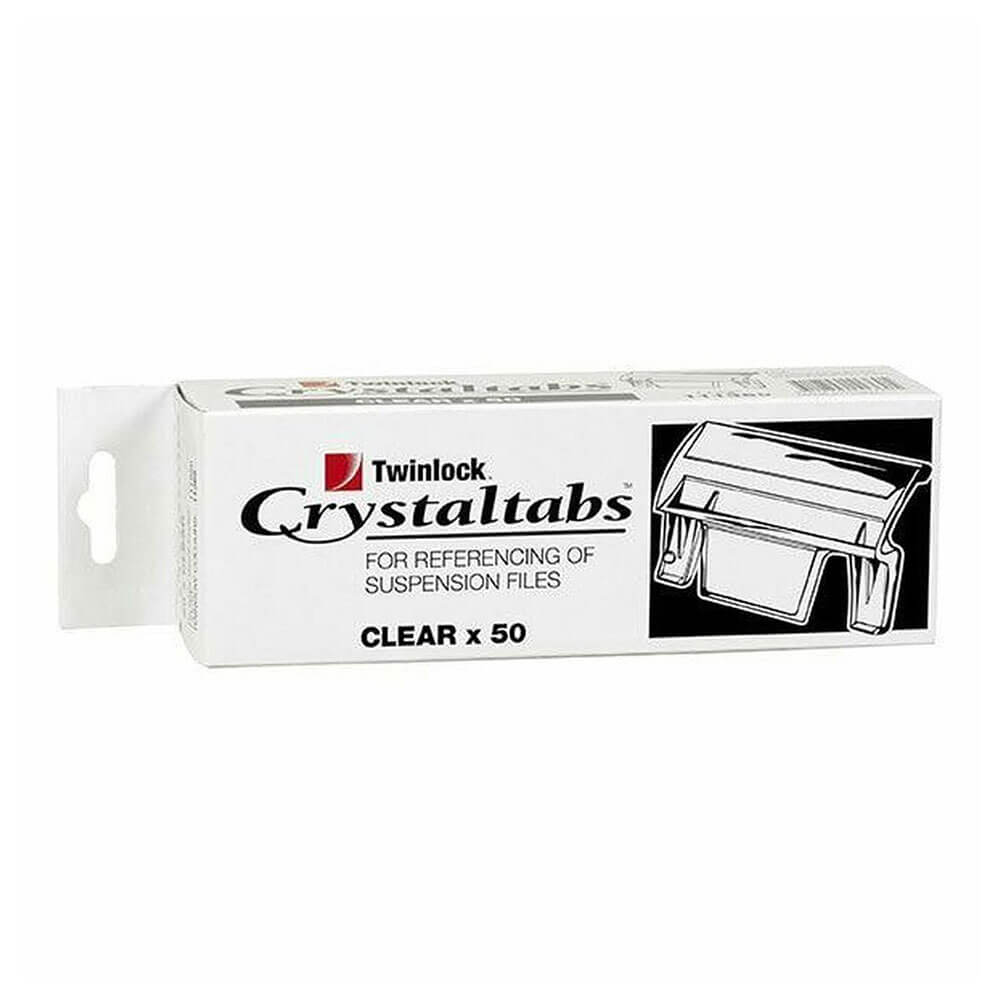 Zakładki indeksu kryształowego Clear 50pk