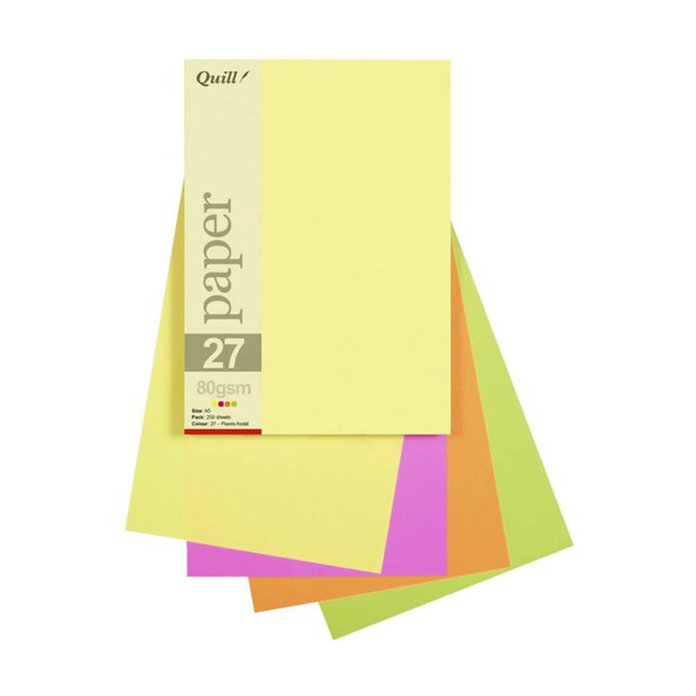 Quill Paper 80GSM A5 Assorted（25pk）