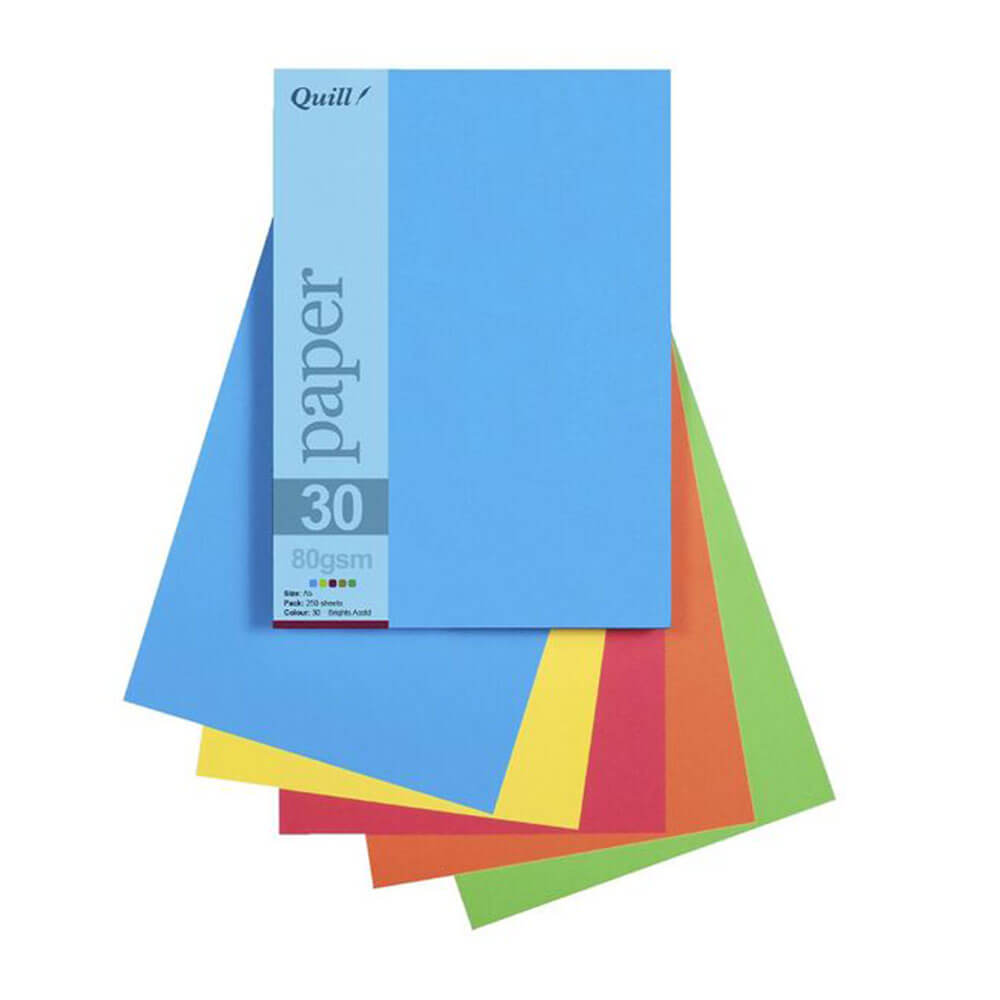 Quill Paper 80GSM A5 Assortered (25pk)