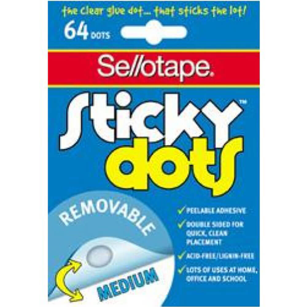 Sellotape Sticky Dots Medium (64 punten)