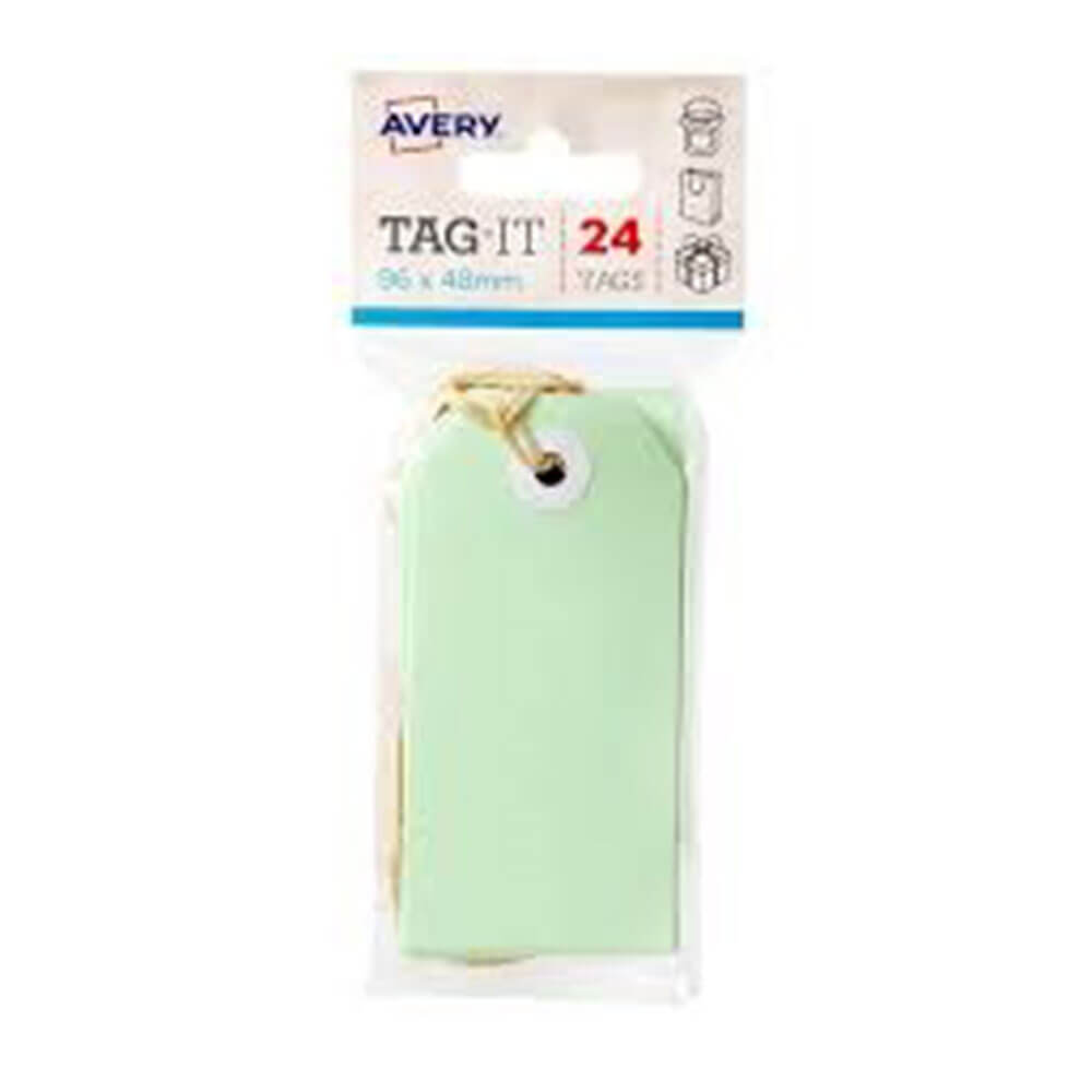 Avery -Tags mit String 24PK (96x48mm)