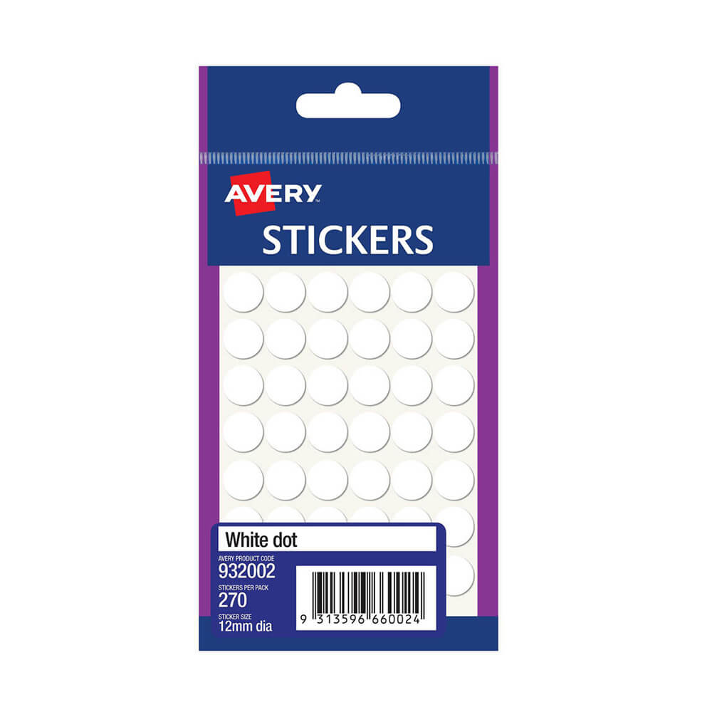 Avery 12mm dot -label (pakke med 10)