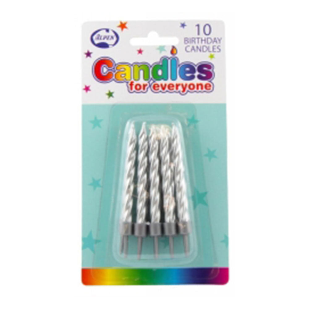 Candele di compleanno a spirale Alpen 10pcs