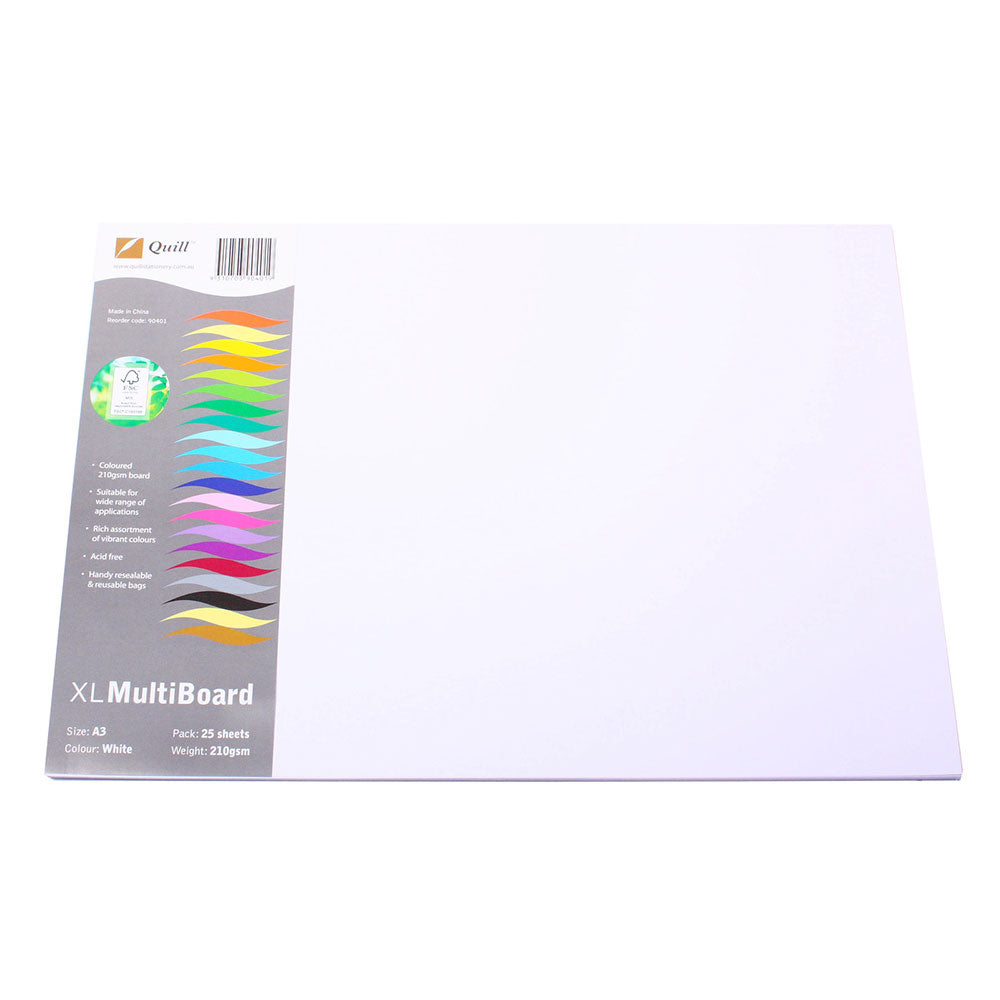 Quill A3 Cardboard 210GSM (paquete de 25)