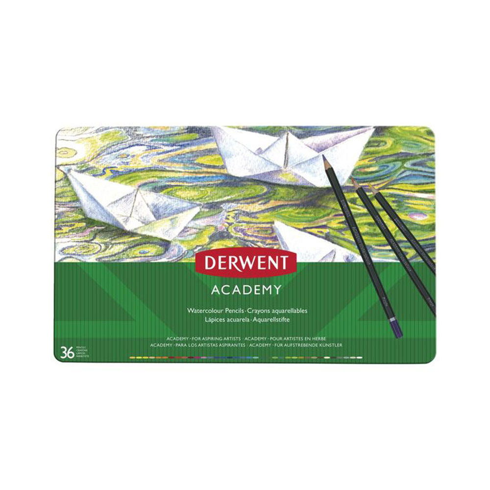 Conjunto de lápis de aquarela da academia Derwent