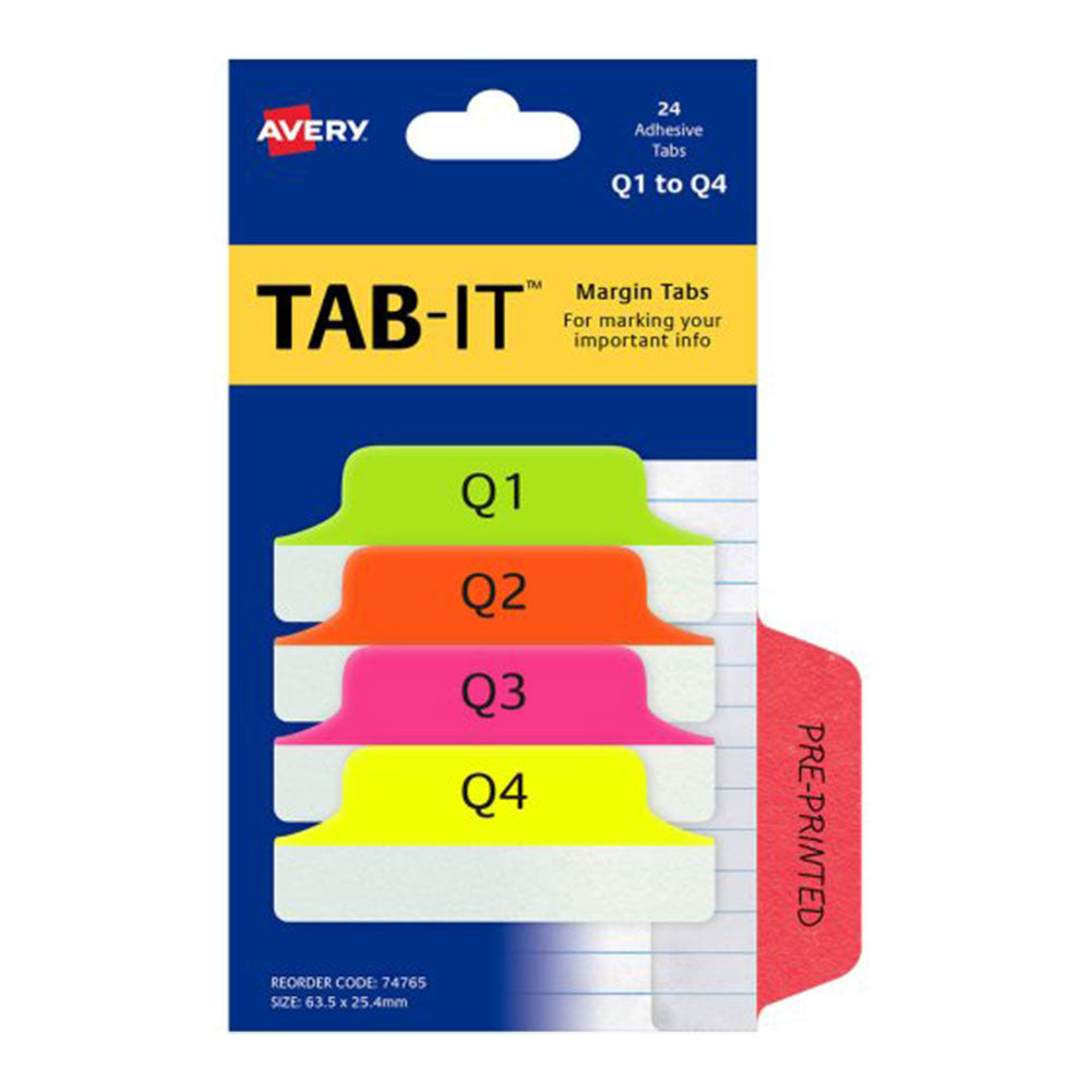 Marginkvarter Q1-Q4 Tabs 24pcs (64x26mm)