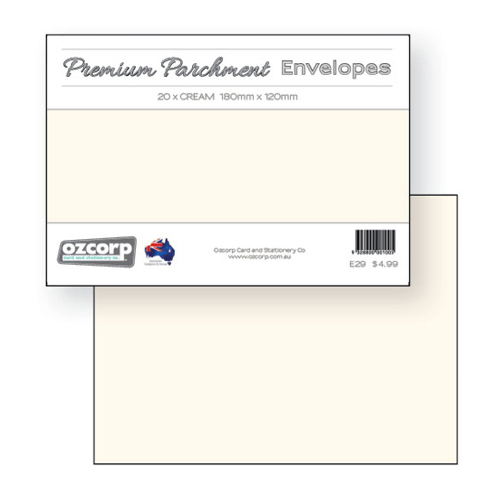 OzCorp C6 Premium pergamentkonvolut 20pcs (18x12cm)