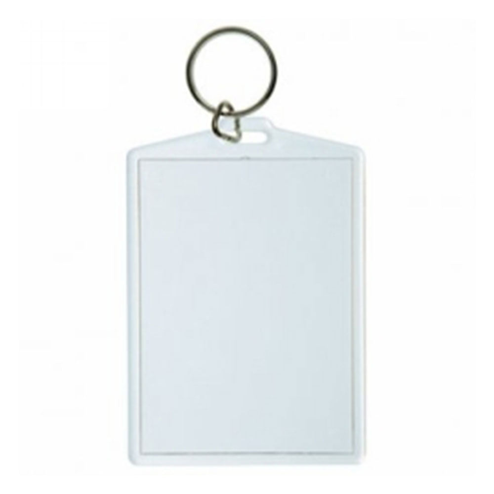 Kevron Large Clear Oblong Acrylic Key Tags (96x65mm)