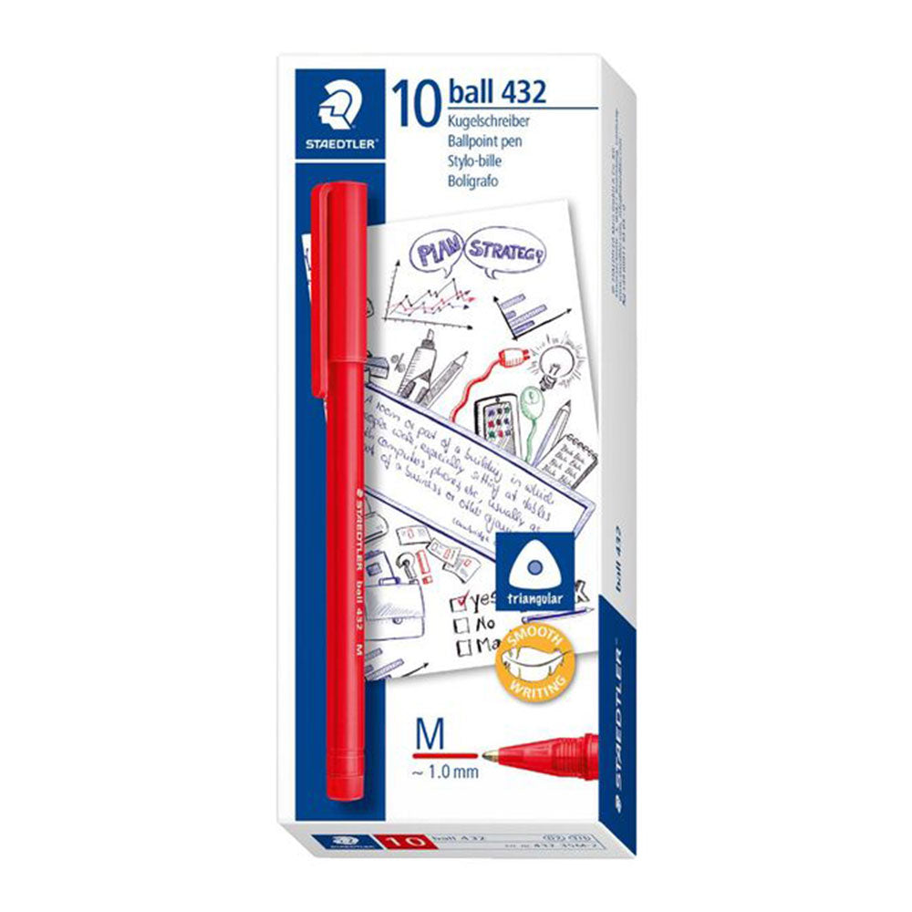 Staedtler Medium Stick Triangular Ballpoint Pen 10st