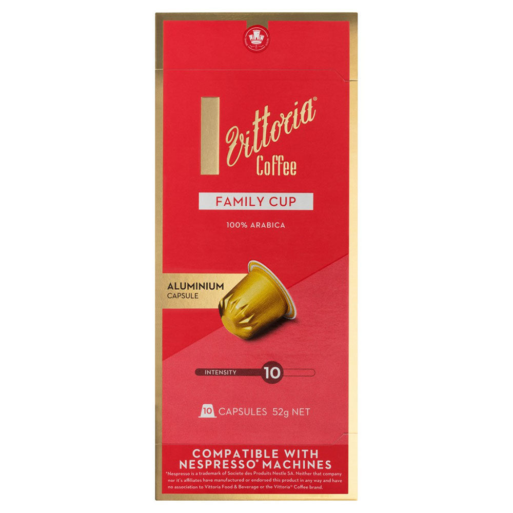 Vittoria Nespresso互換性のあるコーヒーキャップ10