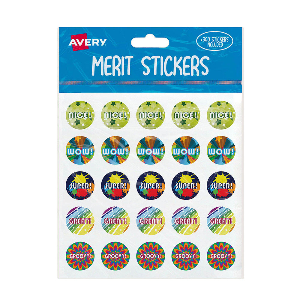 Avery Captions Merit Stickers 300st