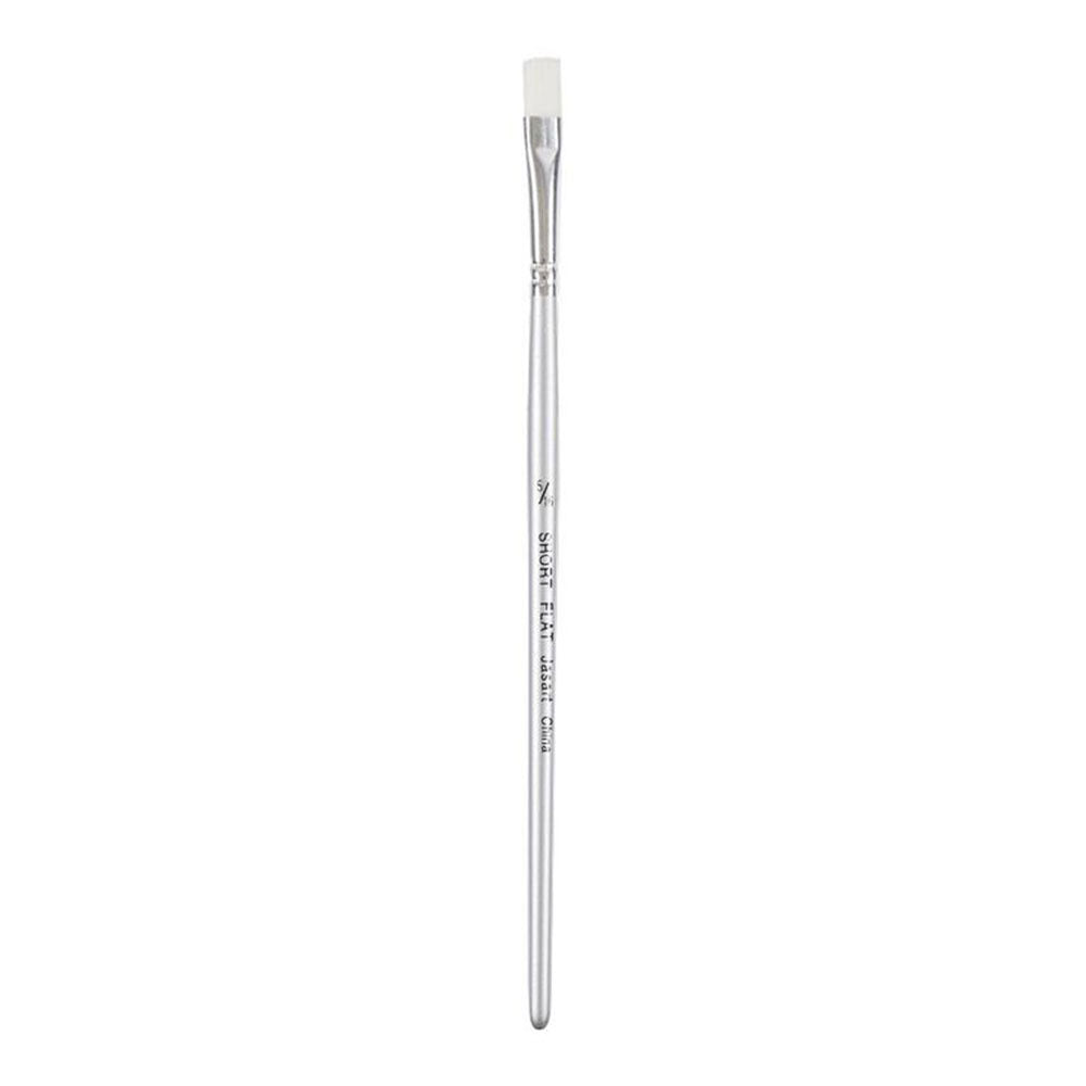 Jasart Taklon Short Flat Brush (bianco)