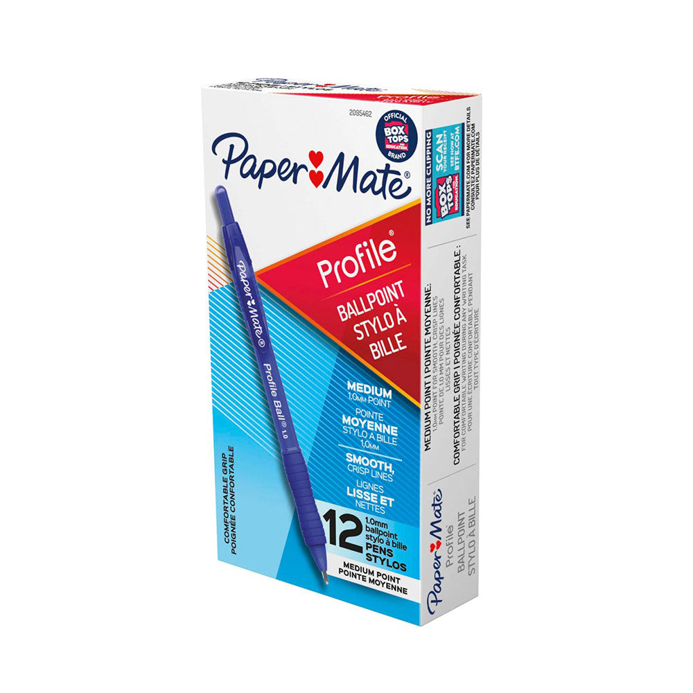 Papermate Profile Retractable Pen 1.0mm 12pcs