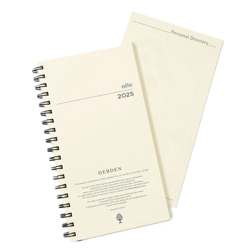 Debden Elite Quarto Week to View 2025 Diary Refill 85x152mm