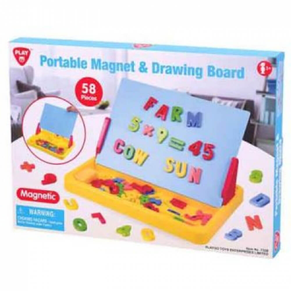 Portable Magnet & Drawing Board & Accessories (58pcs)