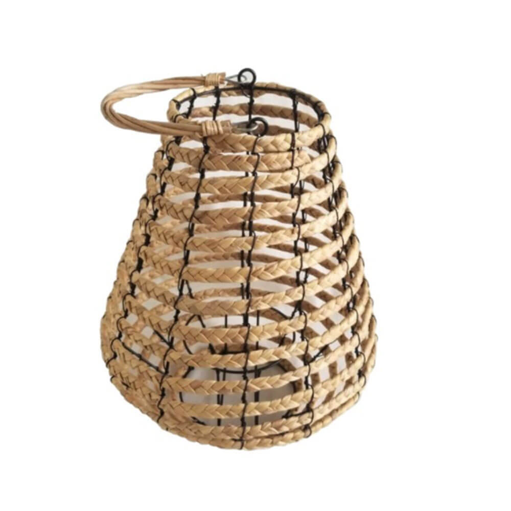 Bella Seagrass Lantern avec cadre métallique