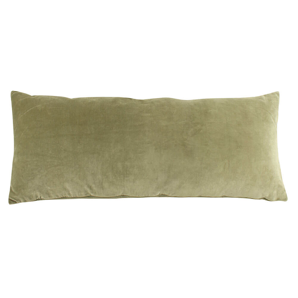 Remie Cushion Velvet com sálvia profunda de bordas