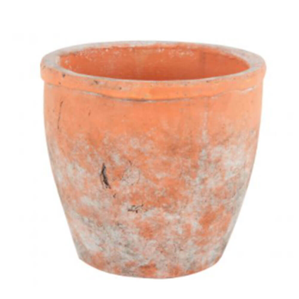 Sersi Antiqued Face Concrete Pot Terracotta