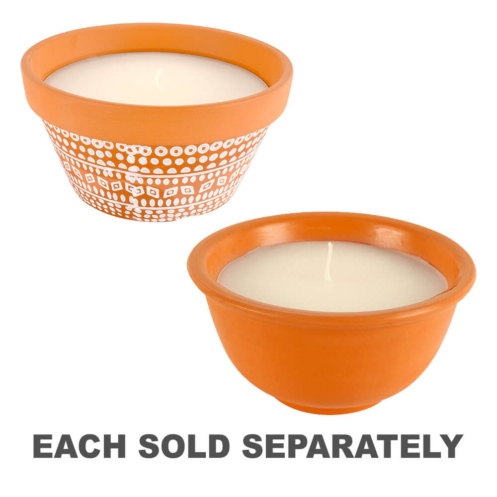 Sandalwood Citronella Candle in Terracotta Pot