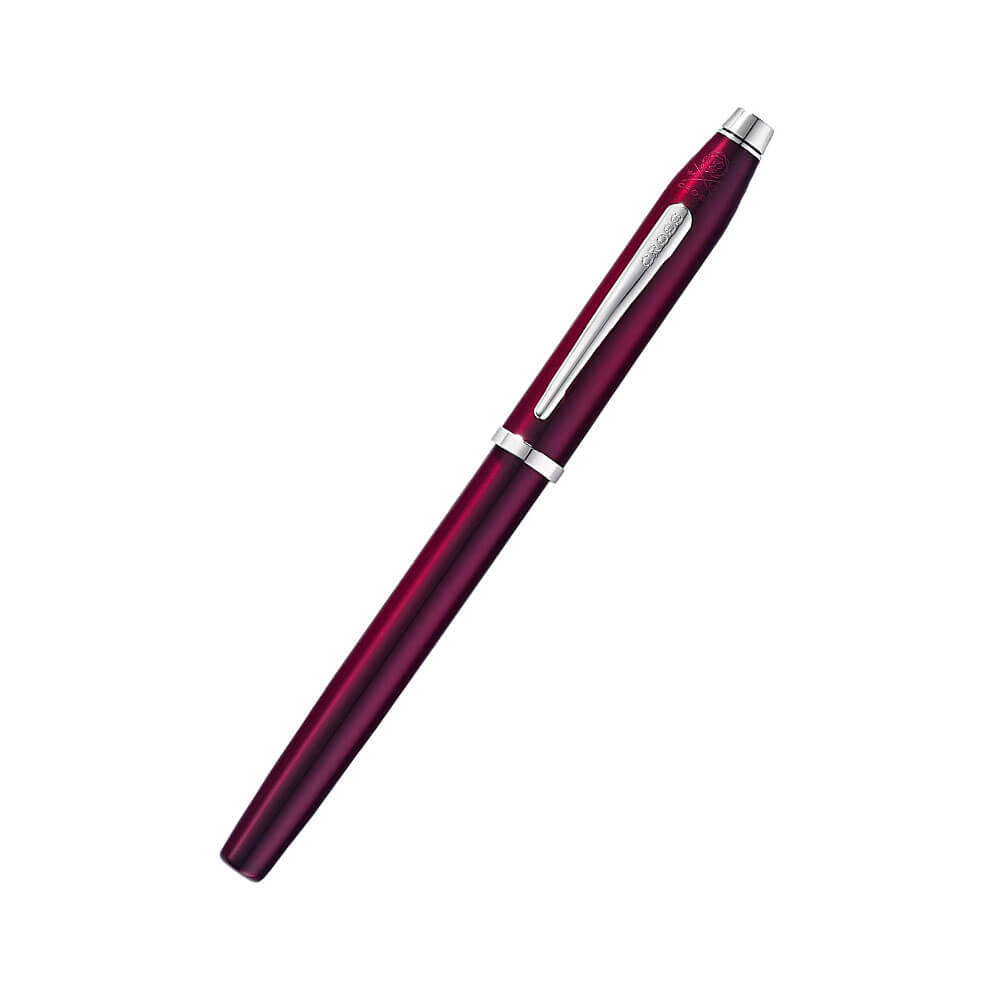 Plum translucide du siècle II avec stylo rhodium