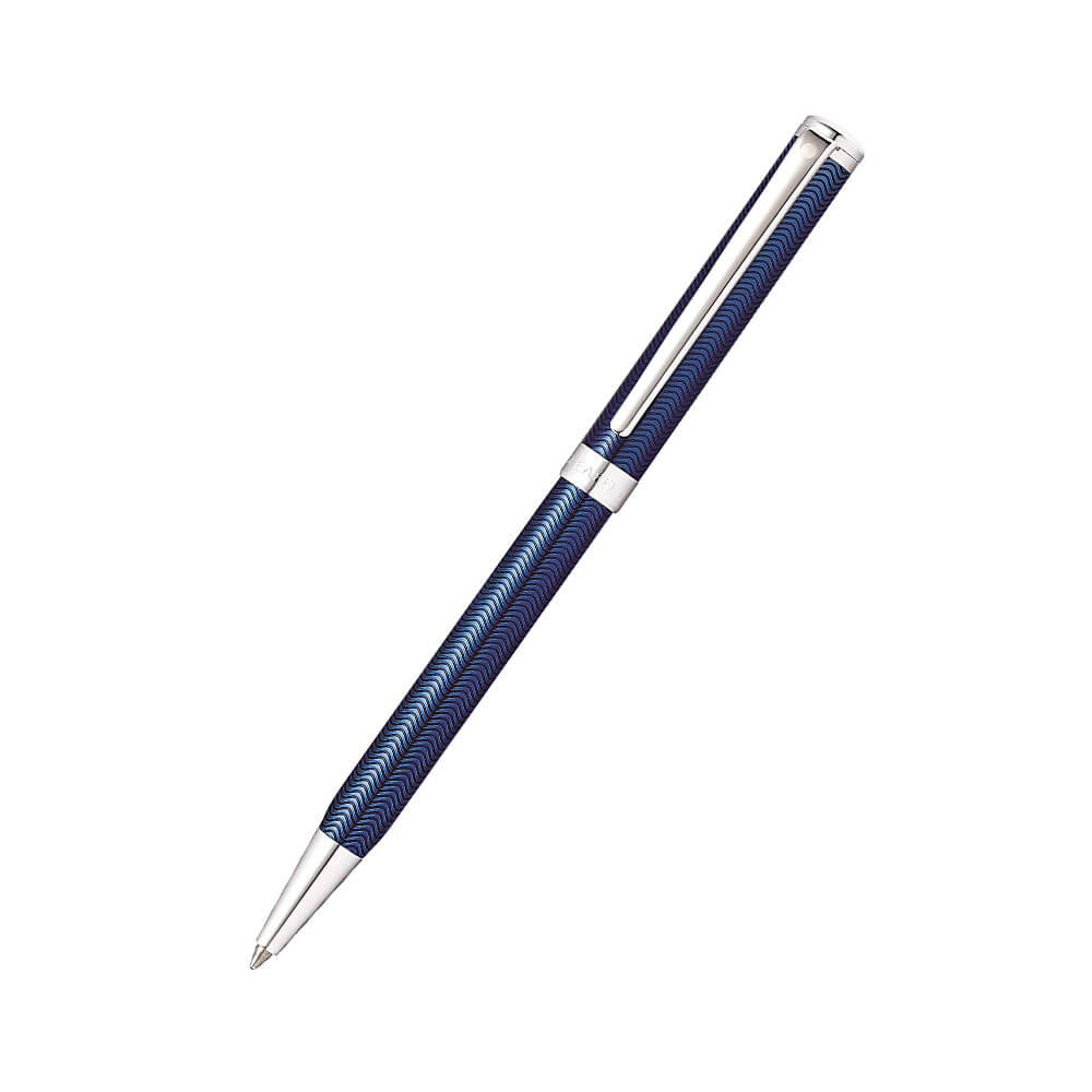 Intensity Engraved Blue Lacq/Chrome Trim Pen