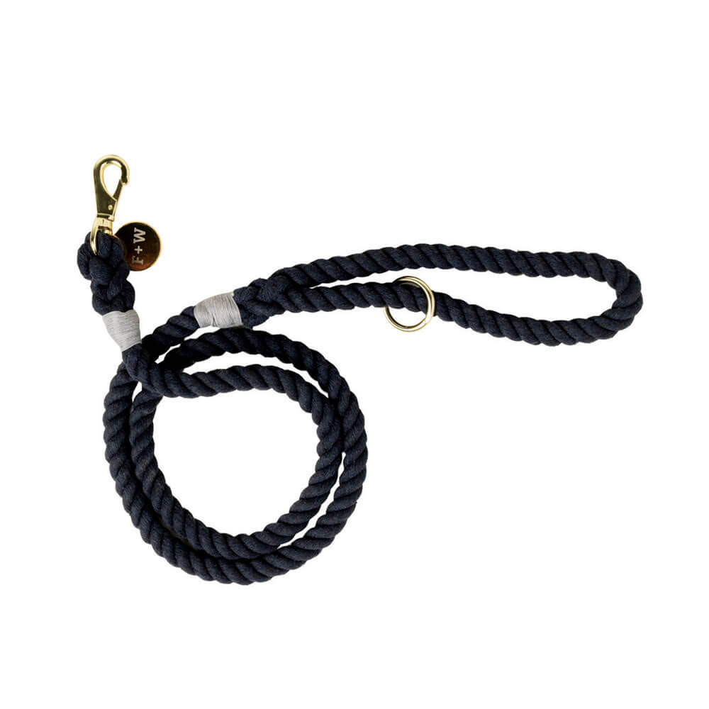 Field & Wander trançado Rope Leash w/ Gold Carabiner