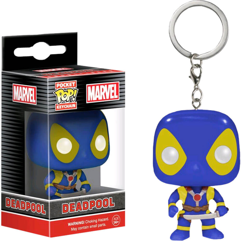 Deadpool Blue & Yellow US Pocket Pop! Keychain