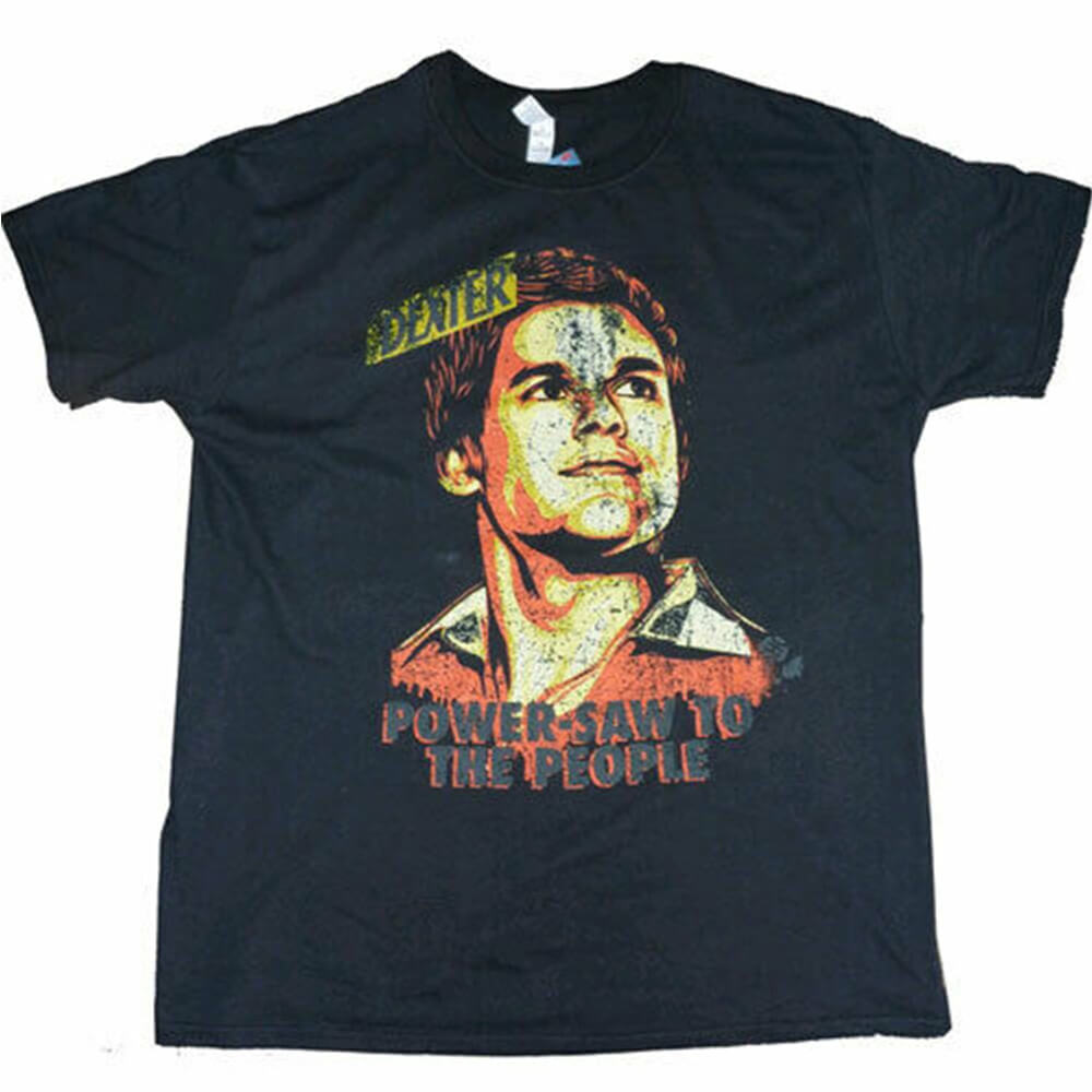 Dexter power-saw zwart mannelijk t-shirt