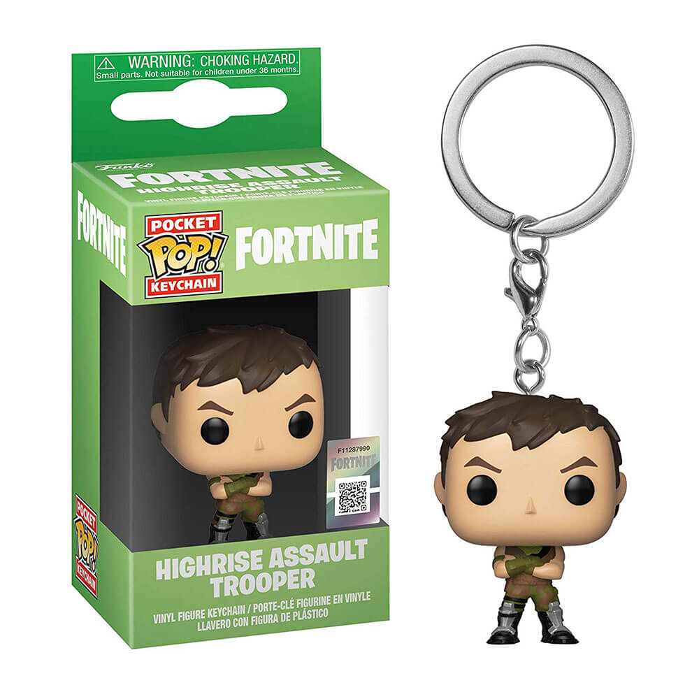 Fortnite Highrise Assault Trooper Pocket Pop! Keychain