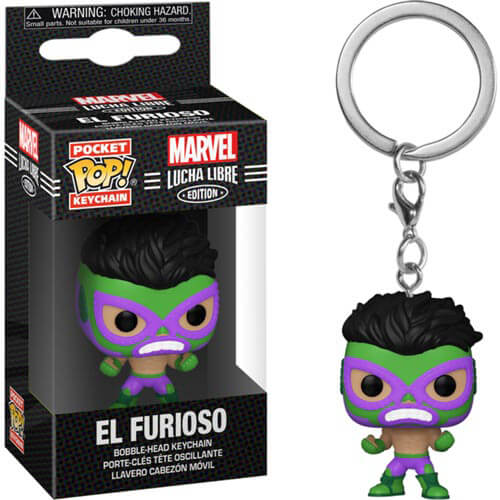 Hulk Luchadore Pocket Pop! Keychain