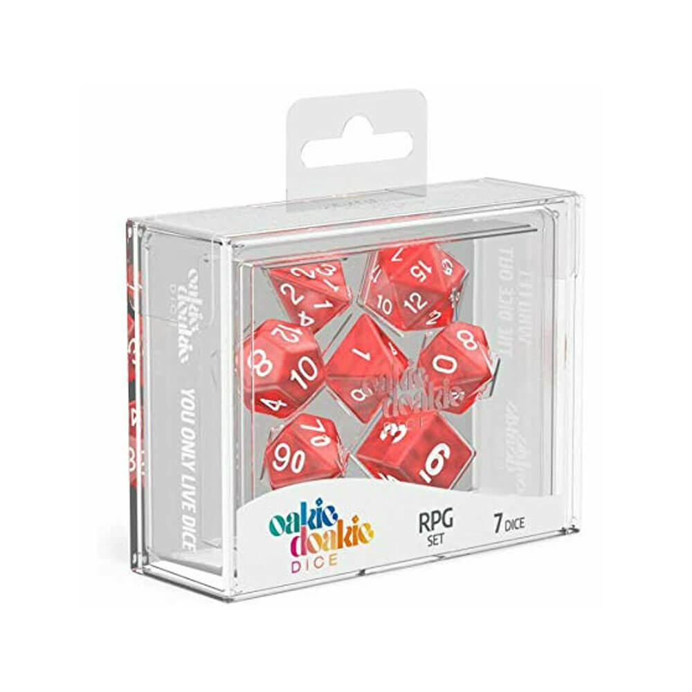 Oakie Doakie RPG Set Dice de mármol 7pcs