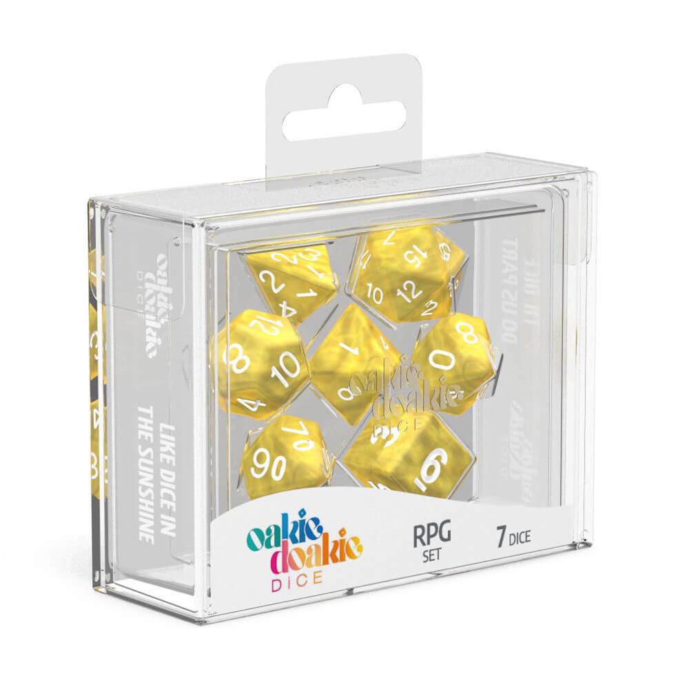 Oakie Doakie RPG Set Marble Dice 7st