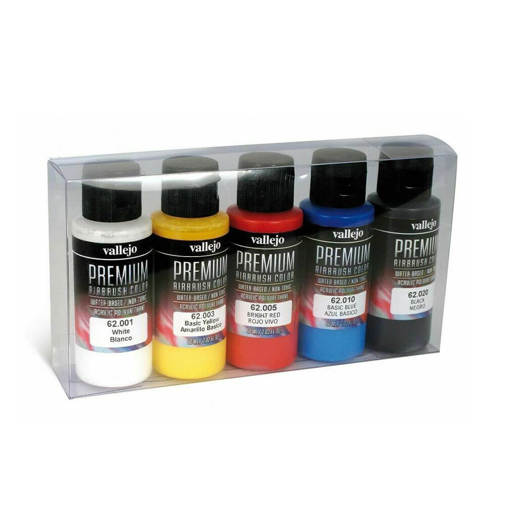 Conjunto de tinta colorida premium de Vallejo de 5