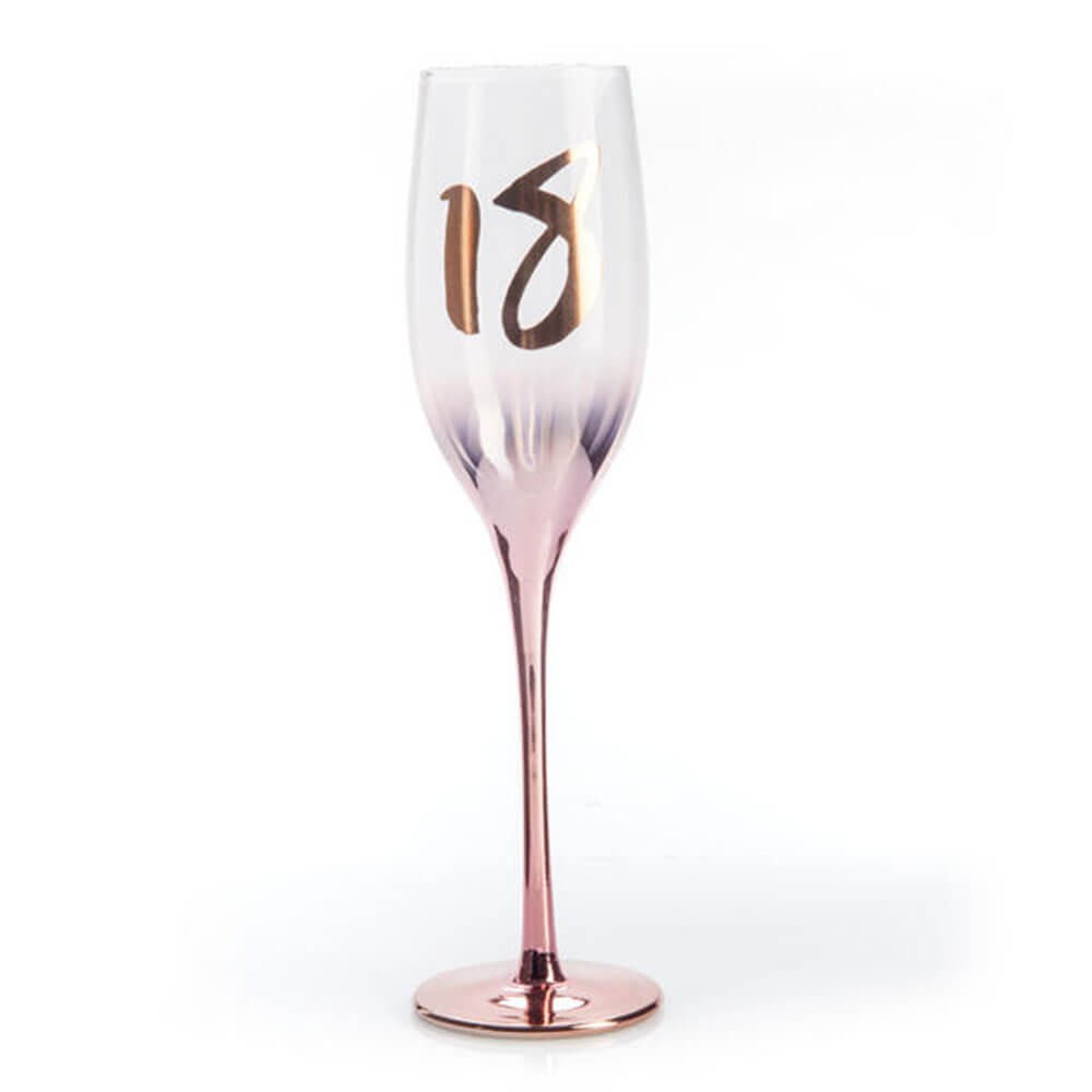 Verjaardag blush champagne glas