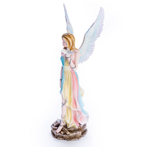 Large Rainbow Angel with Dove Figurine