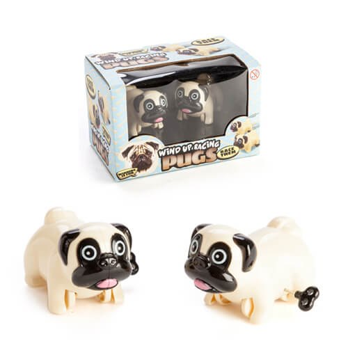 Wind Up Racing Pugs - Set of 2