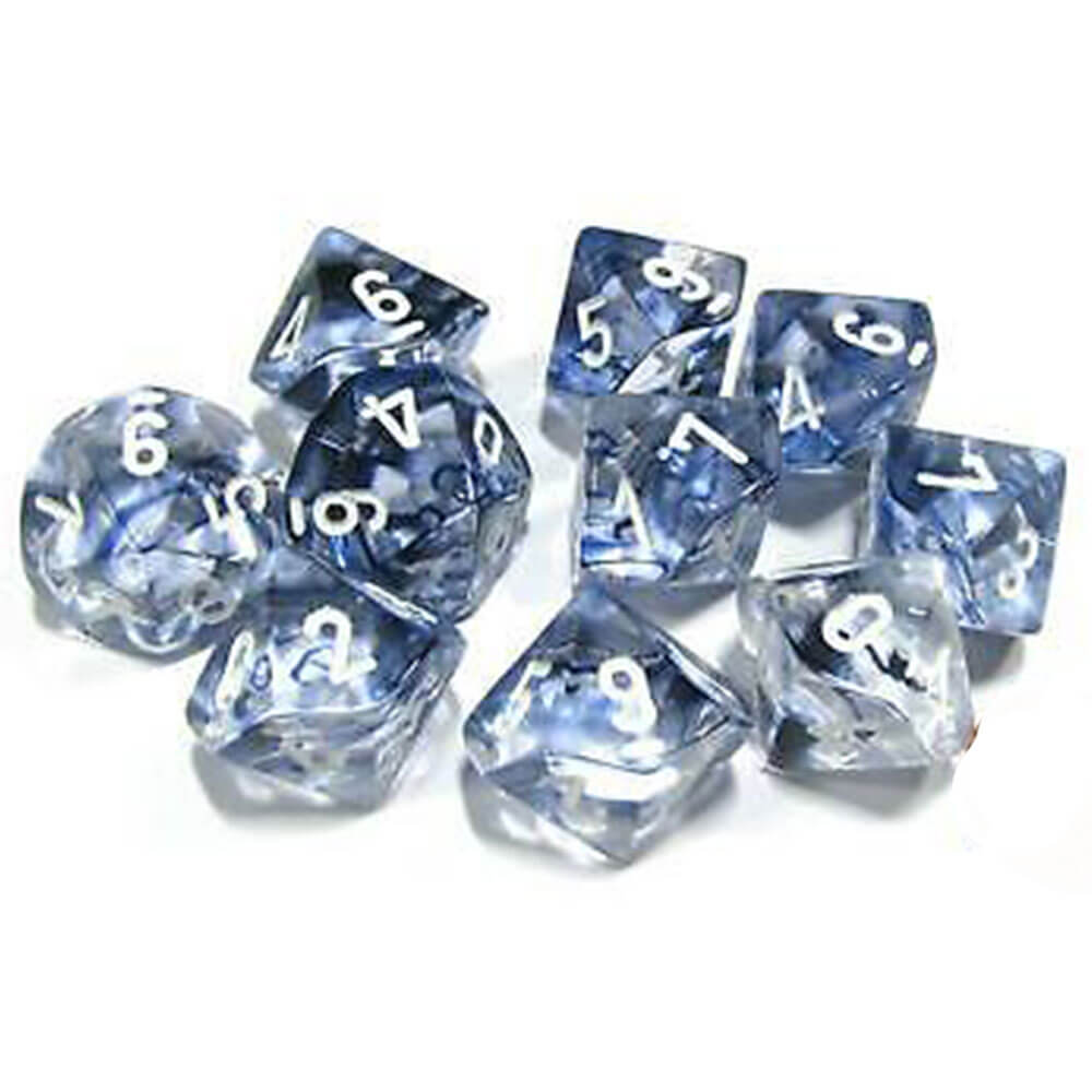 CHESSEX D10 Conjunto de nebulosa poliédrica de 10 die