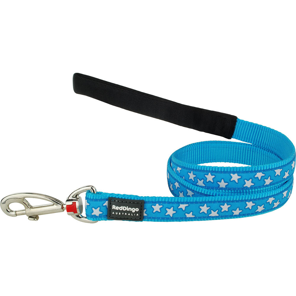 Star Dog Lead (turquoise)