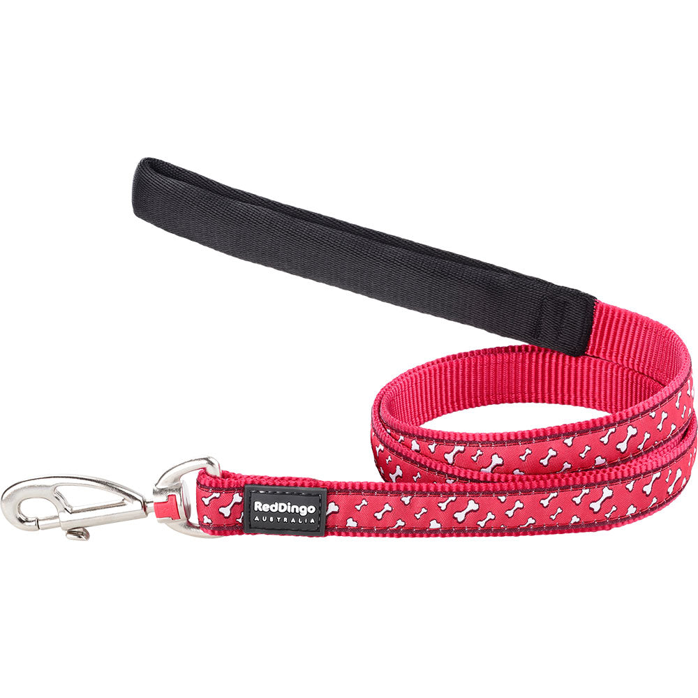 Flying Bones Dog Lead (rood)