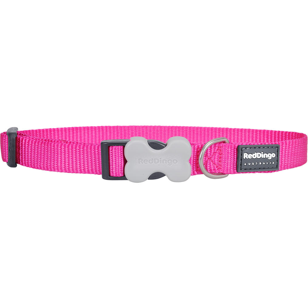 Collier de chien classique (rose vif)