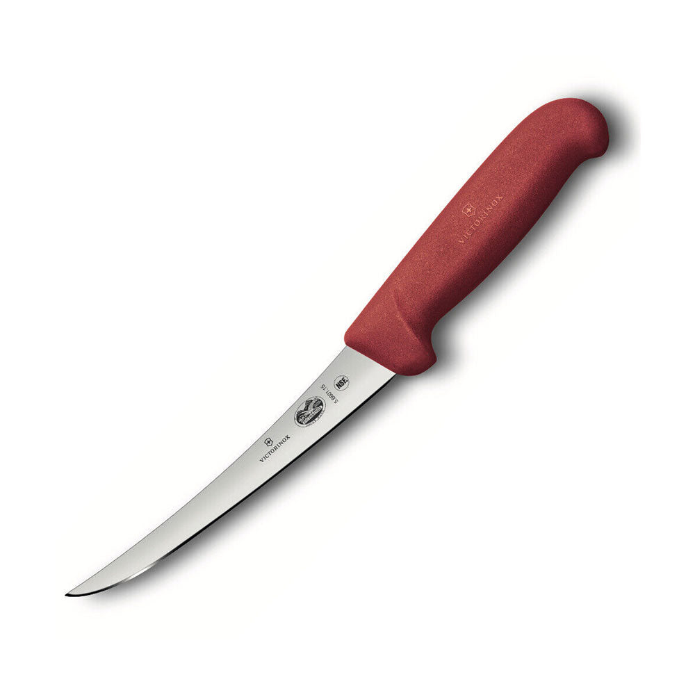 Krökt smalt blad fibrox boning kniv 15 cm